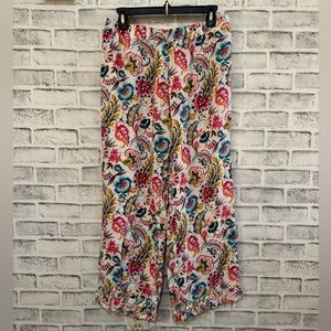 Women’s Cynthia Rowley multi colored floral sleep lounge pants pull on Medium